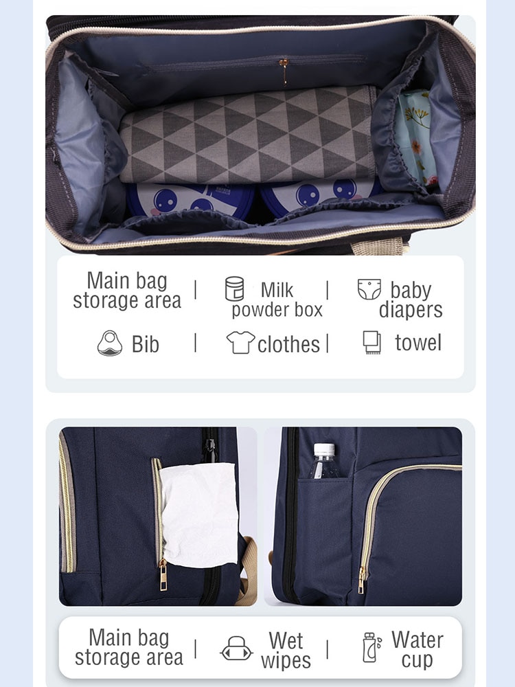 diaper bag backpack with bed